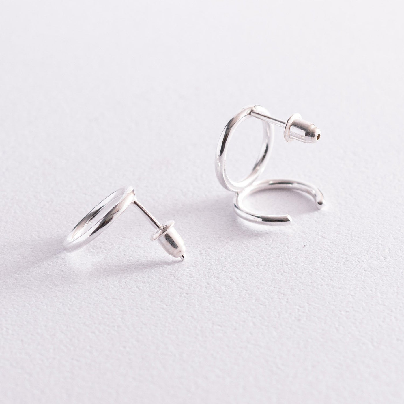 Silver exceptional stud earrings