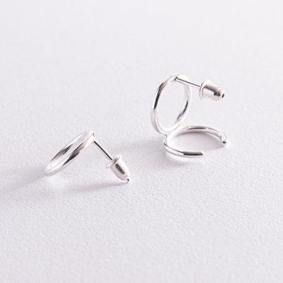 Silver exceptional stud earrings