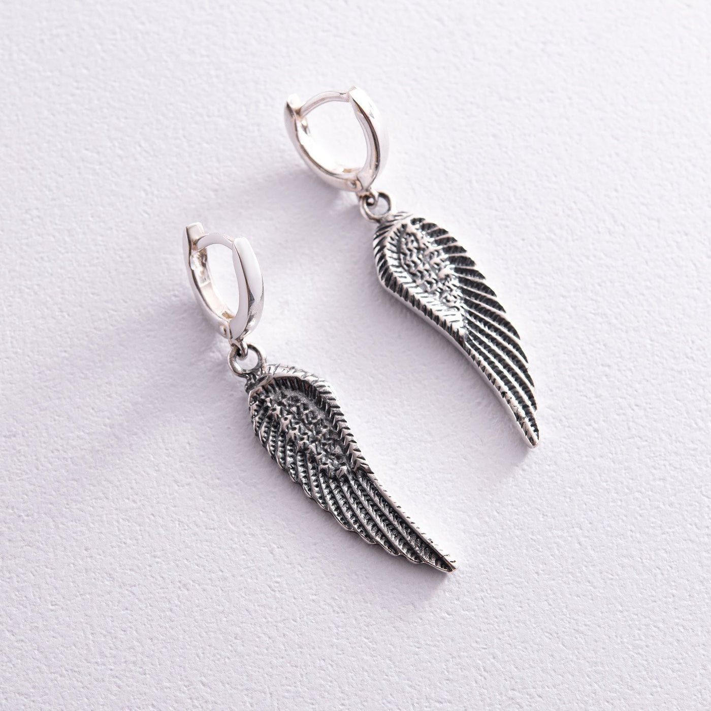 Angel Wings Silver Earrings