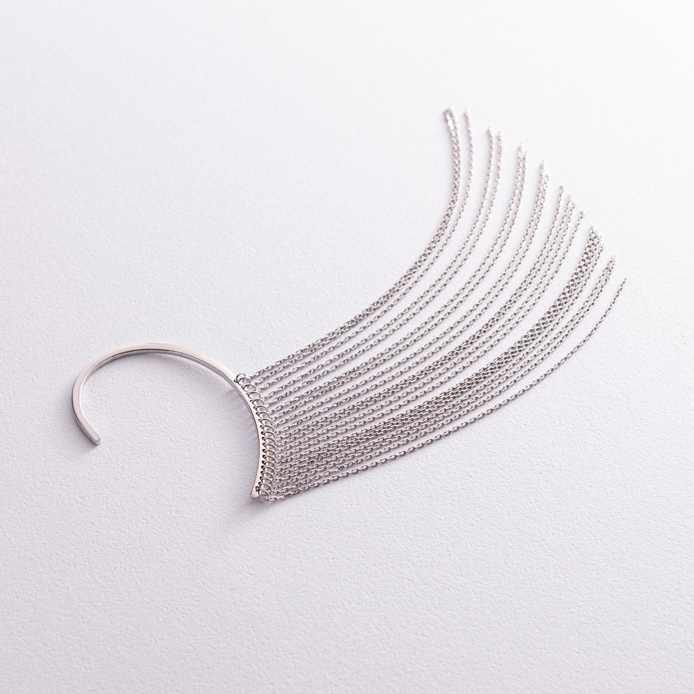 White gold ear cuff earring Uniqueness