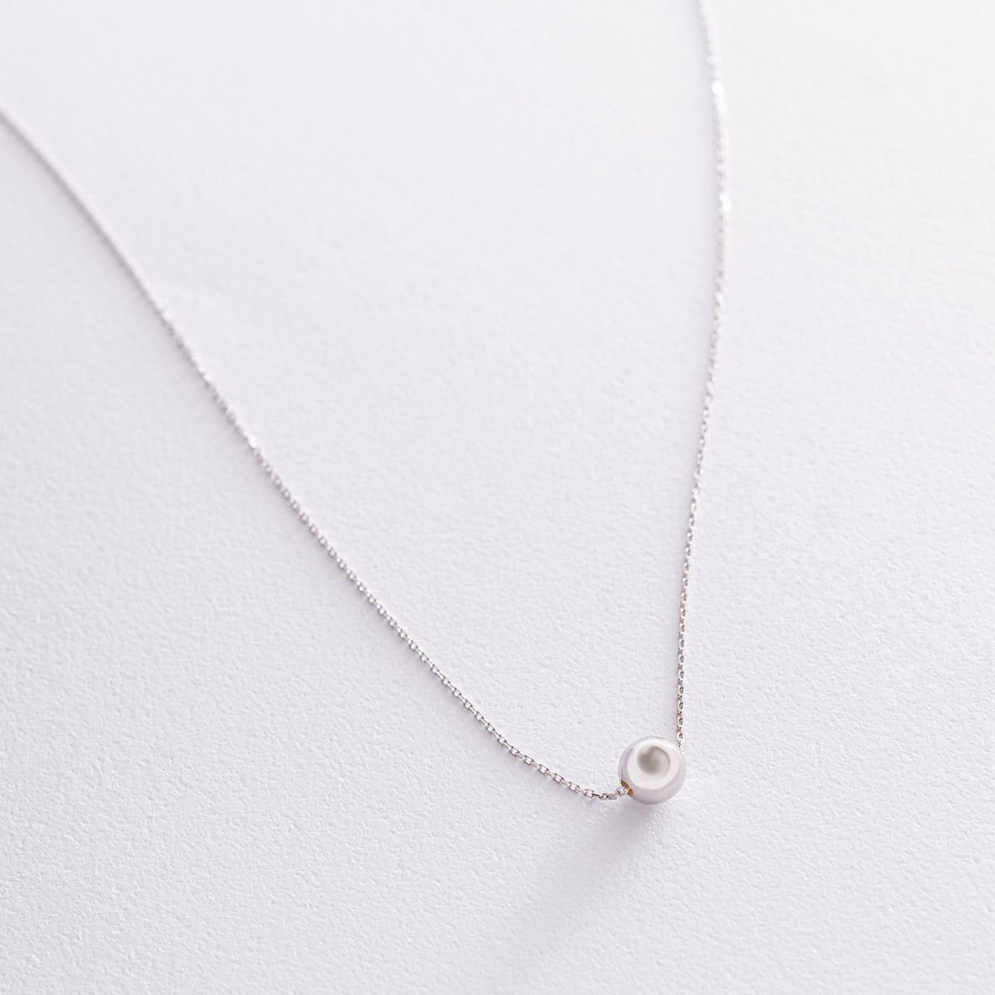 White Gold Ball Necklace