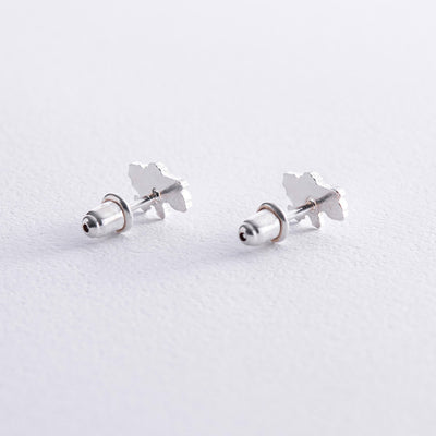 Stud Earrings "Map of Ukraine"