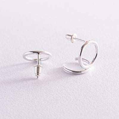 Silver exceptional stud earrings