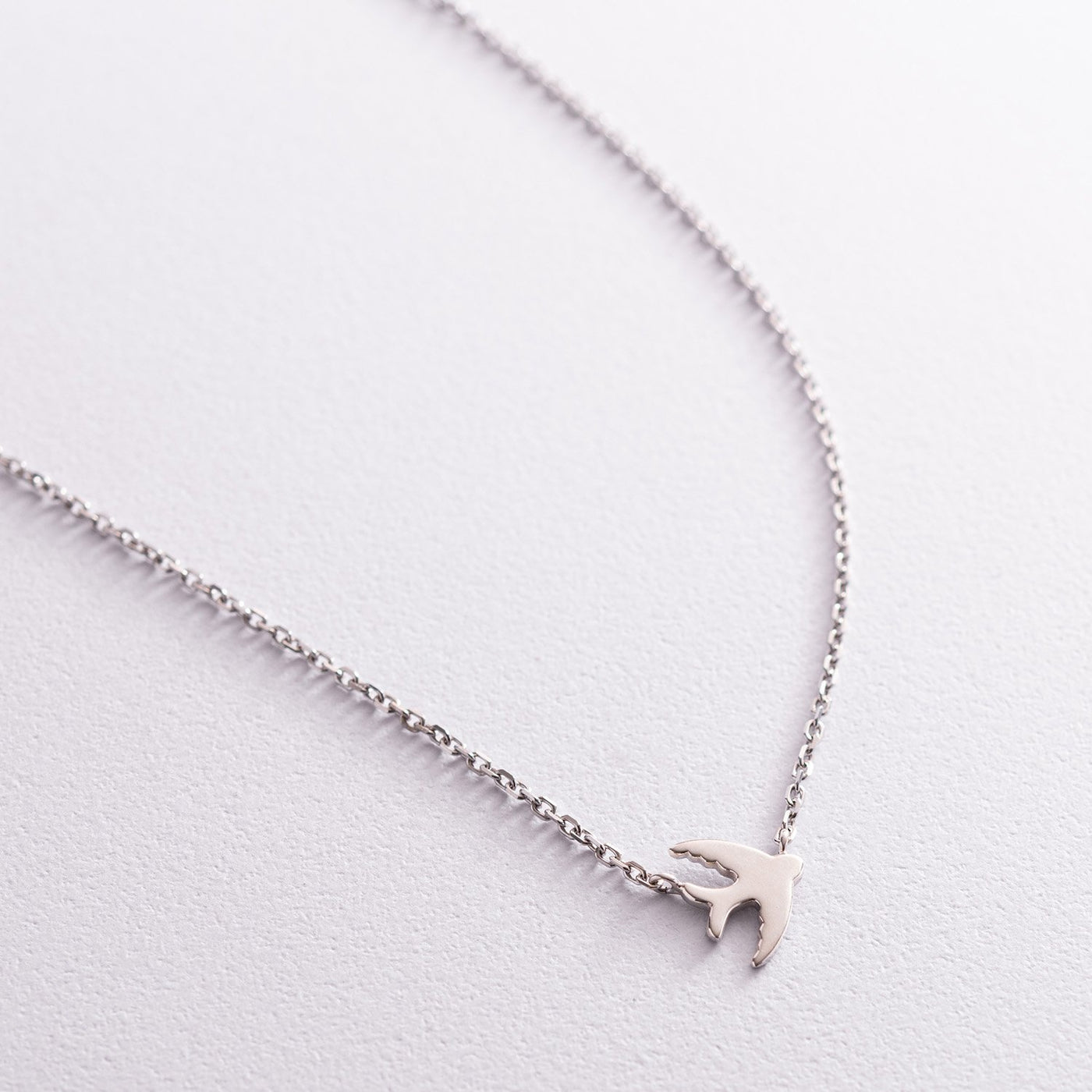 Silver swallow necklace