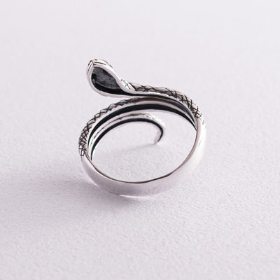 Silver snake ring