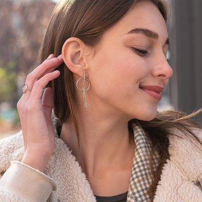 Silver stud earrings Amanda