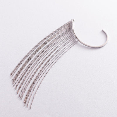 White gold ear cuff earring Uniqueness