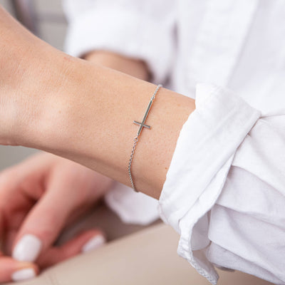 Silver Cross Bracelet