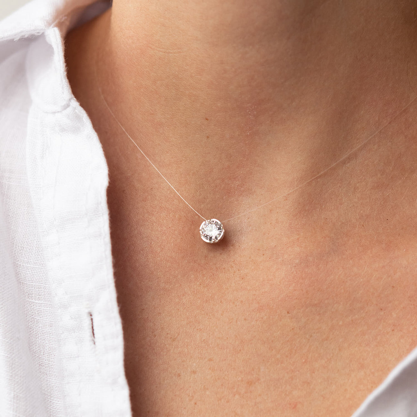 Floating Crystal Pendant Bead (cubic zirconia)