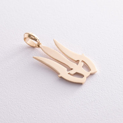 Gold Pendant "Trident with daggers"