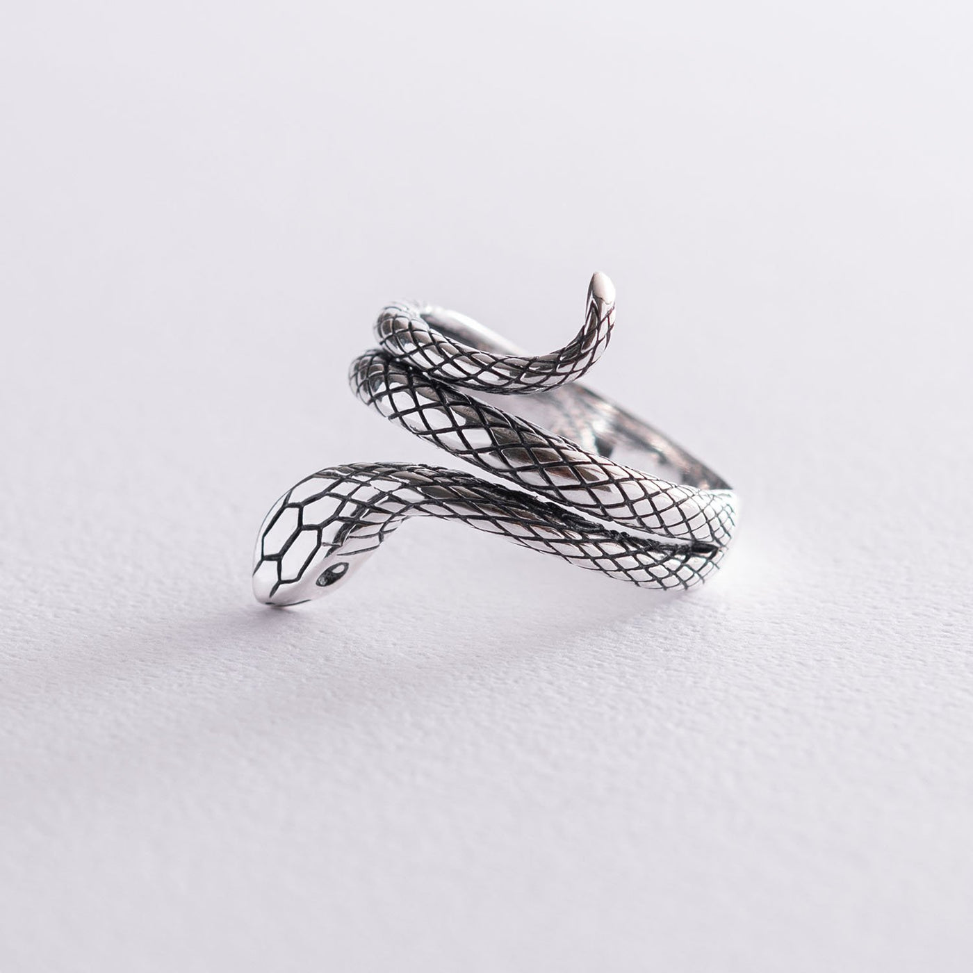 Silver snake ring