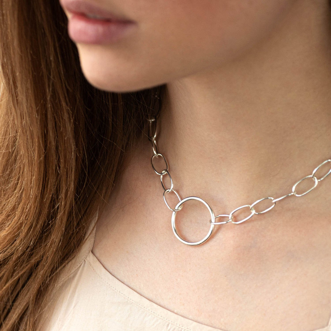 Silver Circle Necklace