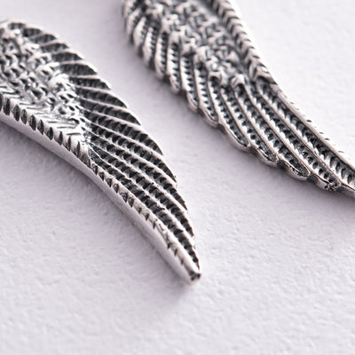 Angel Wings Silver Earrings