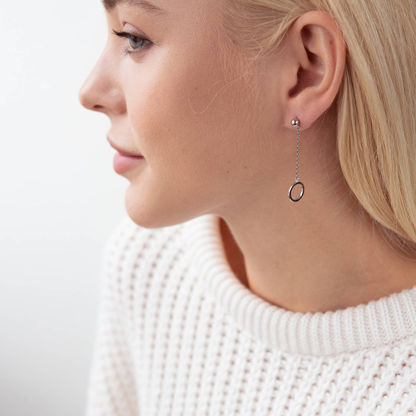 Silver asymmetrical earrings