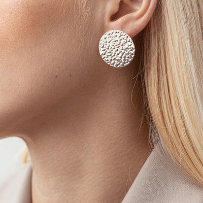 Silver stud earrings Theona