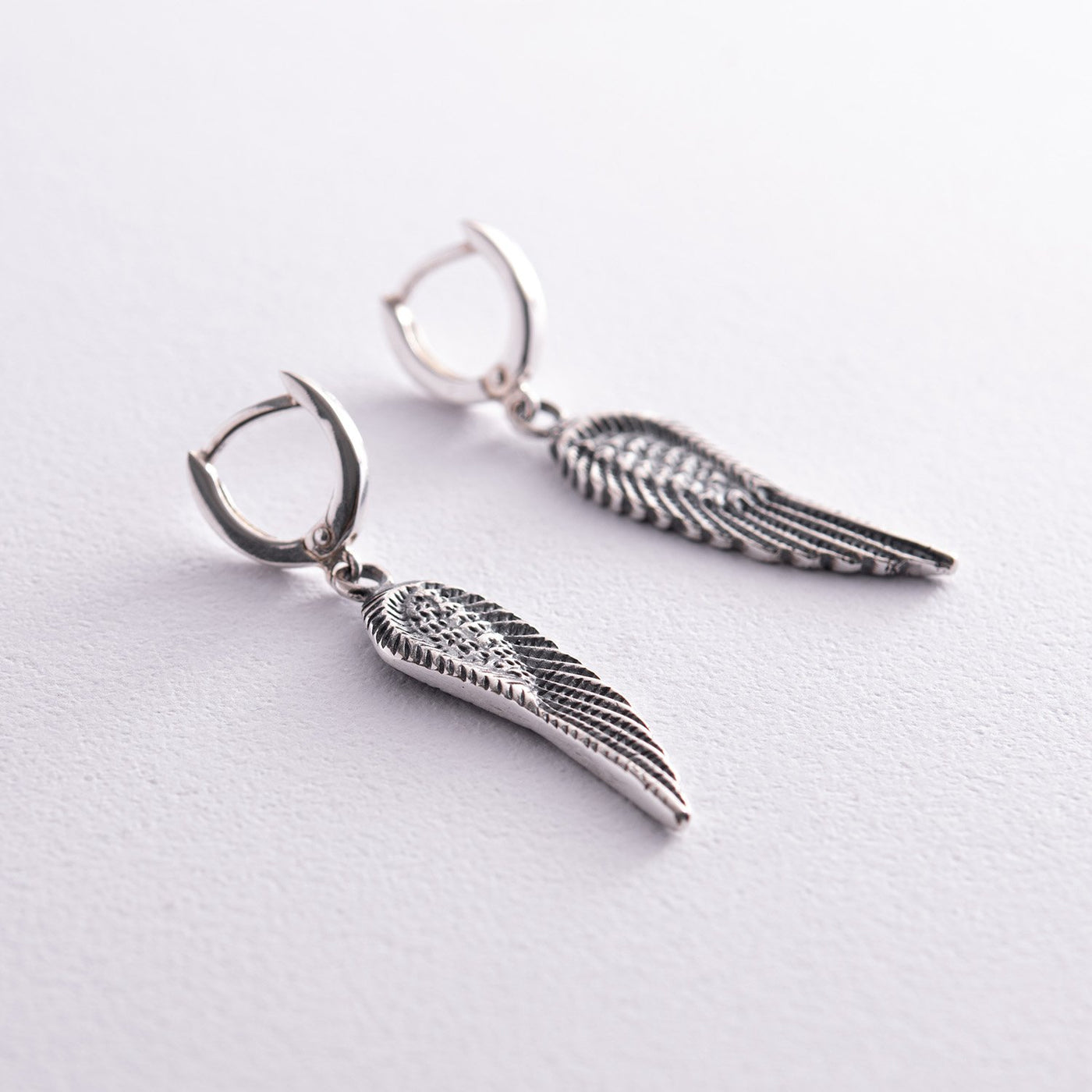 Angel Wings Silver Earrings