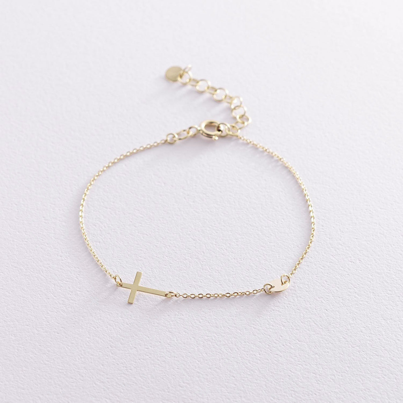 Yellow Gold Cross Bracelet