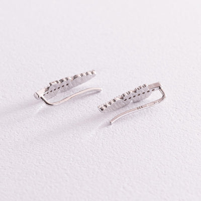 Silver climber earrings