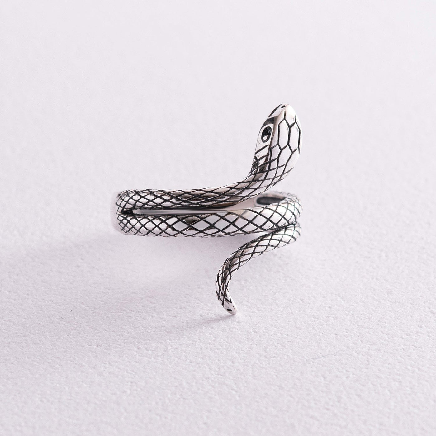 Silver snake ring