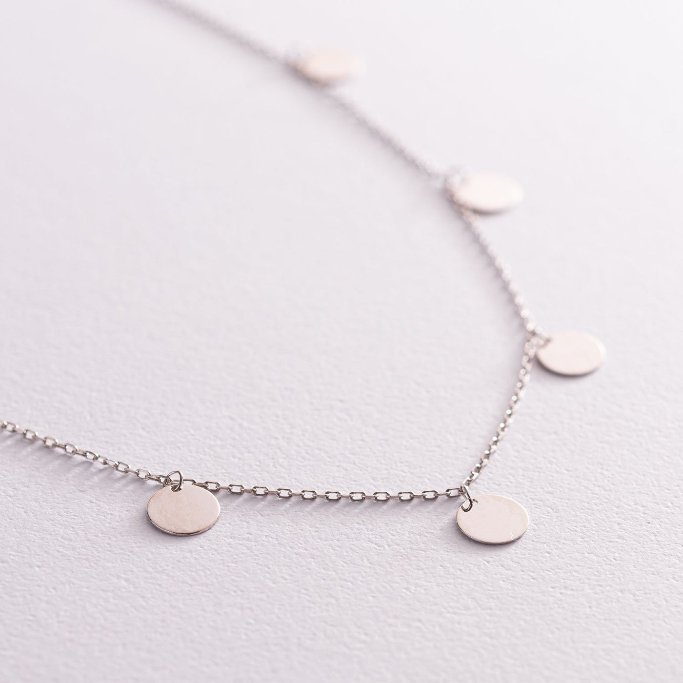 Silver coins necklace