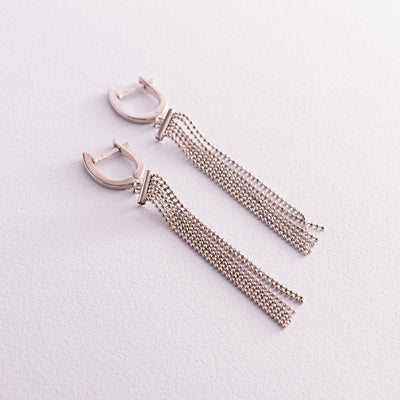 Silver dangling earrings