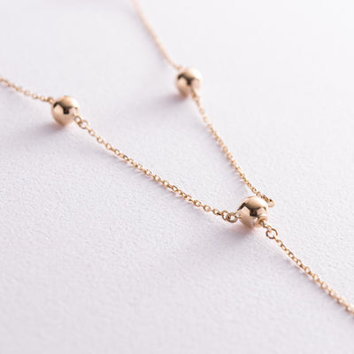 Yellow Gold Ball Necklace